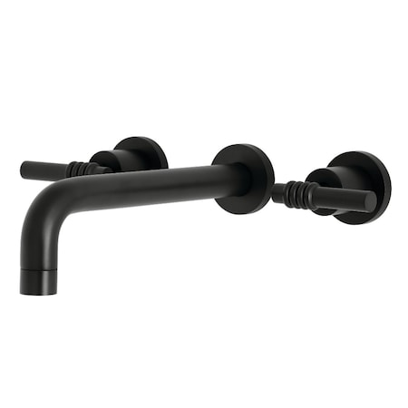 Kingston Brass Roman Tub Faucet, Matte Black, Wall Mount KS8020ML